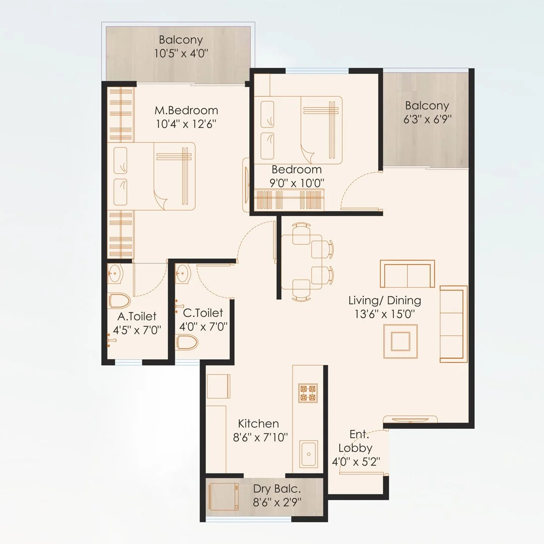 Nexus Skydale Punawale 2 BHK